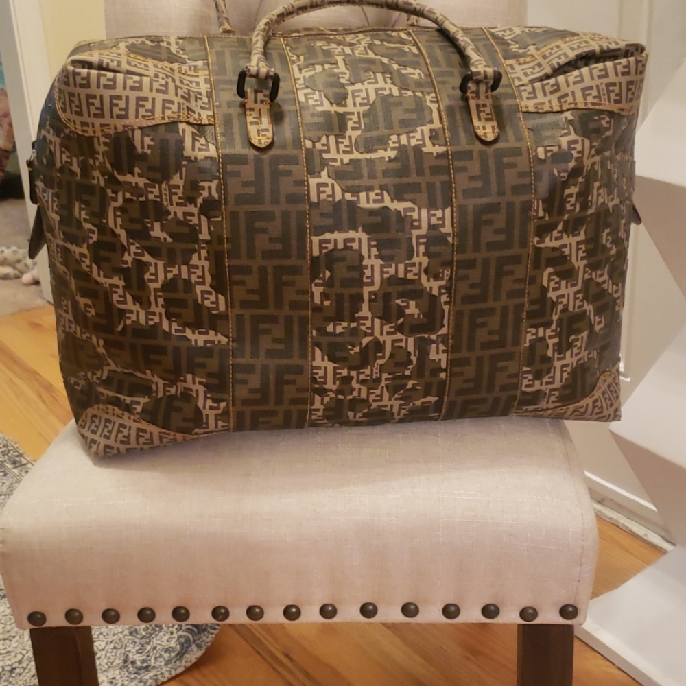 COPY - Fendi Mixed Media Boston Bag